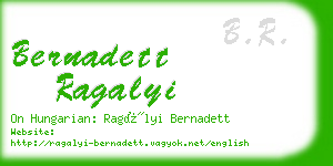 bernadett ragalyi business card